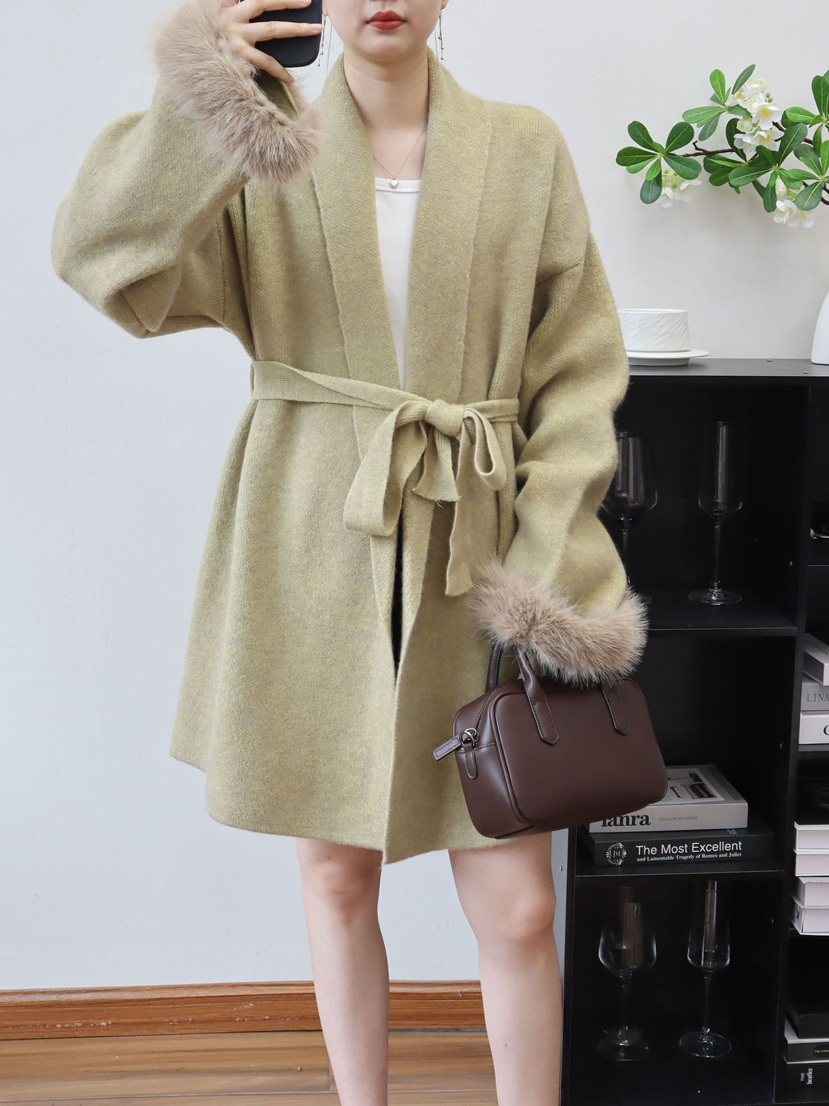 Lace up cardigan jacket for women