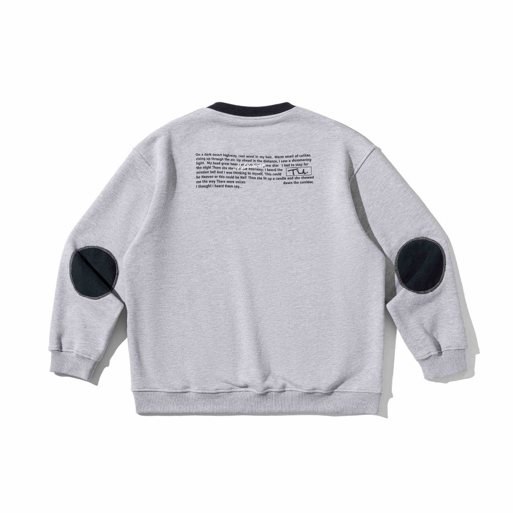 Printed Crewneck Fleece Hoodie Men's Patchwork Pullover