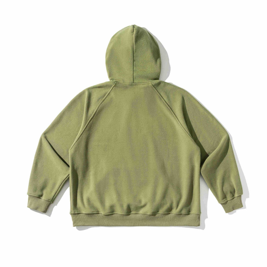 Letter Patch Embroidered Loose Fit Hooded Fleece Hoodie for Men
