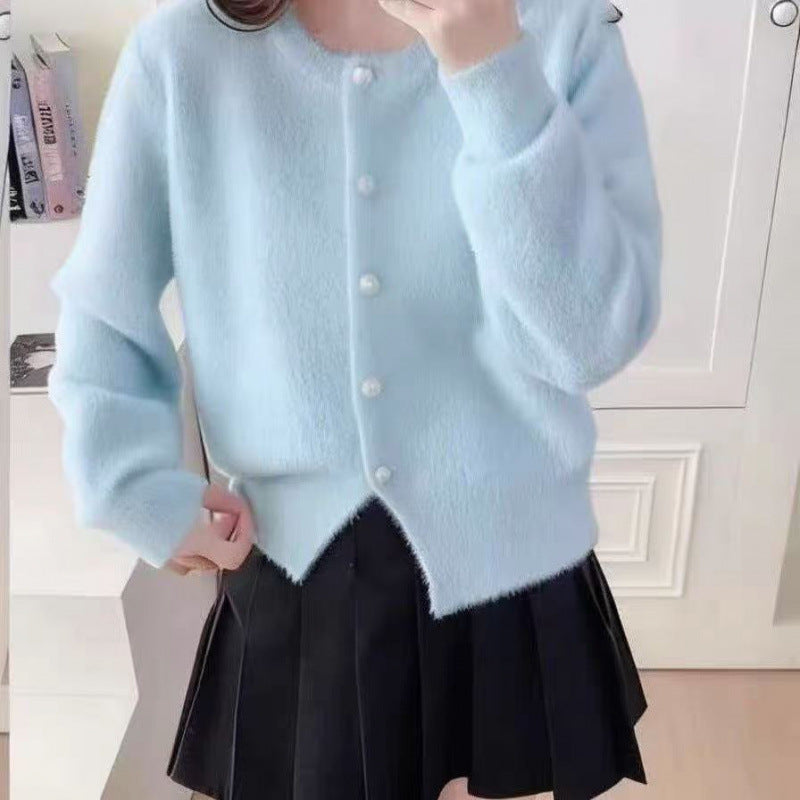 Chic Soft Knitted Cardigan for Women, Short Length, Elegant Lady-Style Outerwear