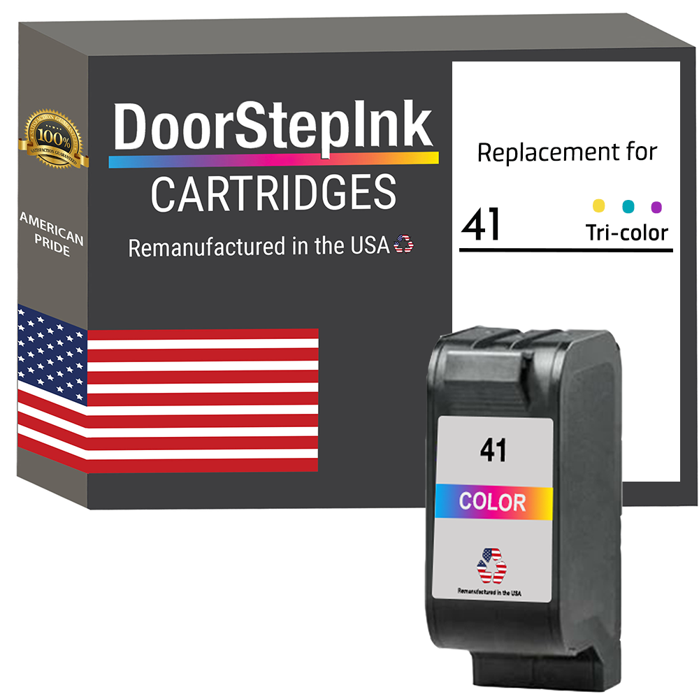 DoorStepInk Brand for HP 41 (51641A) Color Remanufactured in the USA Ink Cartridge, 51641A