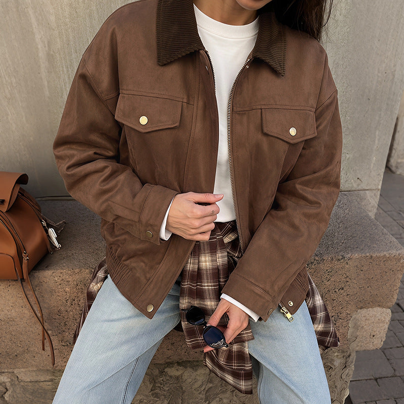 Loose long sleeved jacket for women
