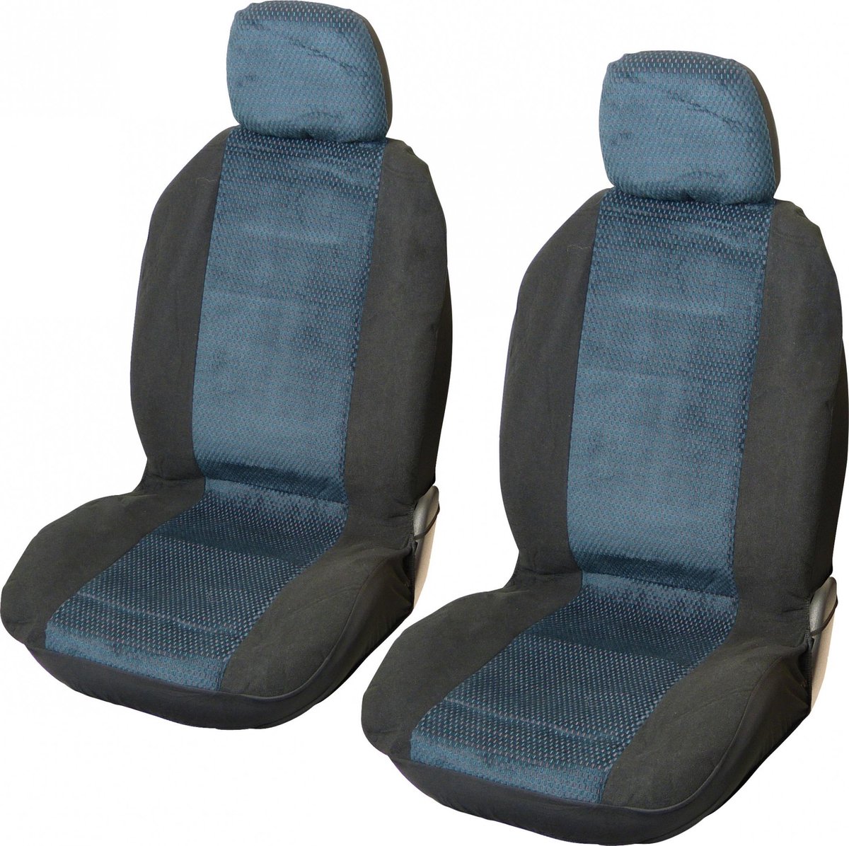 Carpoint stoelhoezenset denver 4-delig – blauw – universeel – polyester – voorstoelen & hoofdsteunen – beschermend