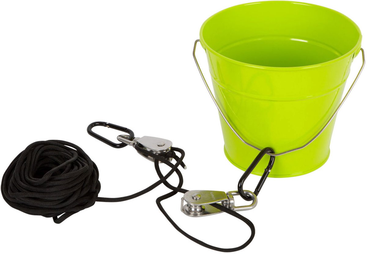 Small foot - green bucket with pulley