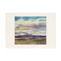 'Tranquil Mountain View 1' Cotton Tea Towel I Original Artwork by American Artist Barbara Cleary