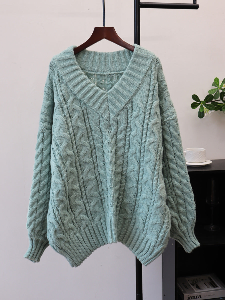 V-neck pullover sweater
