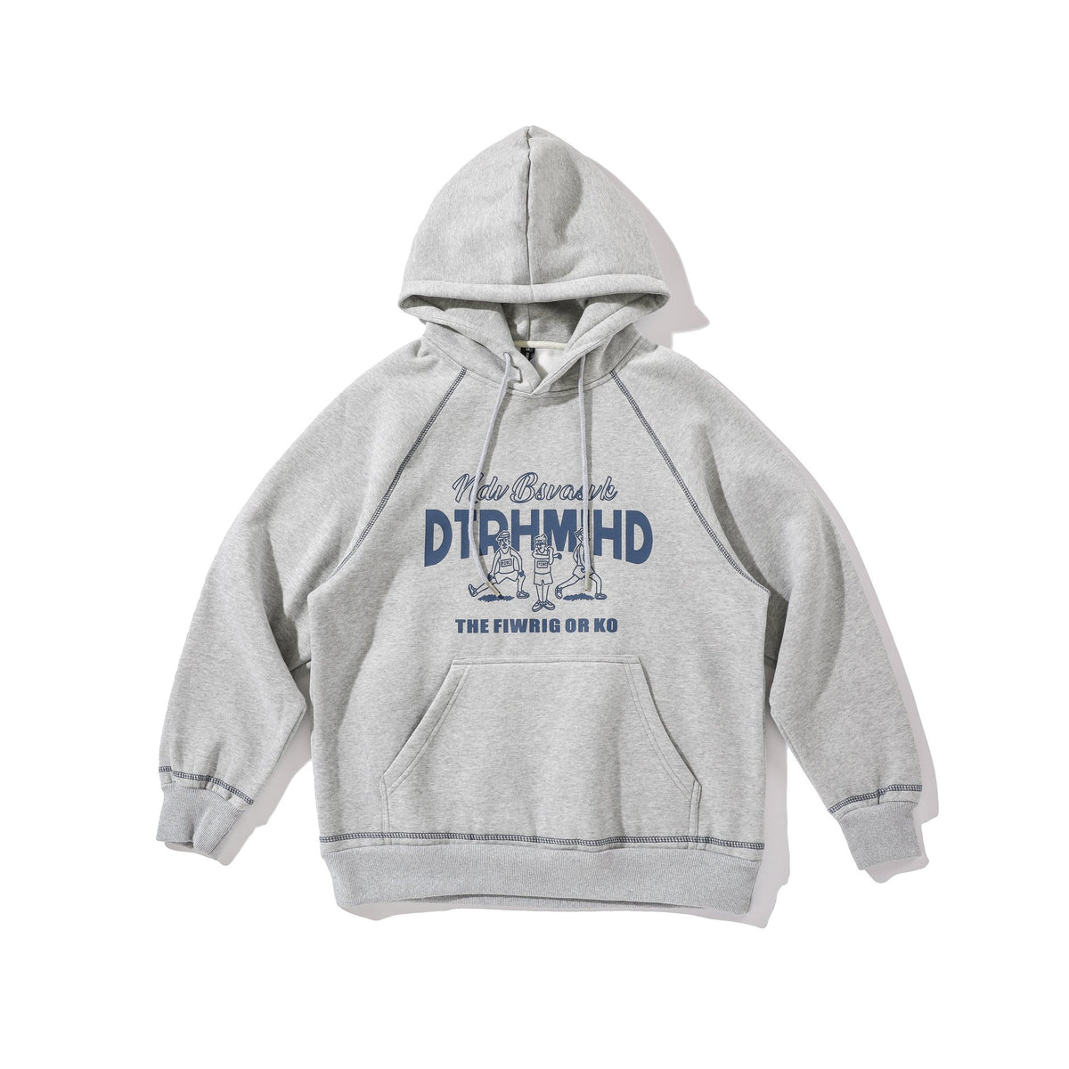 Fleece Hoodie with Print, Casual Couple Fashion Sweatshirt