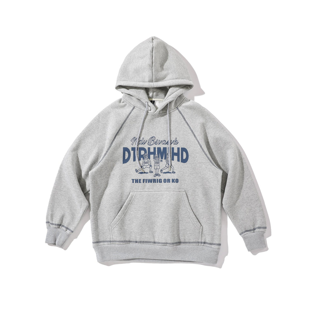 Fleece Hoodie with Print, Casual Couple Fashion Sweatshirt
