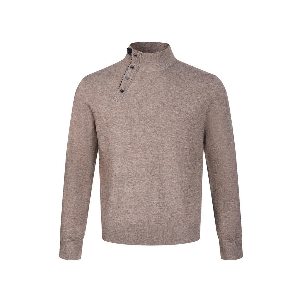 Solid color knitted base shirt
