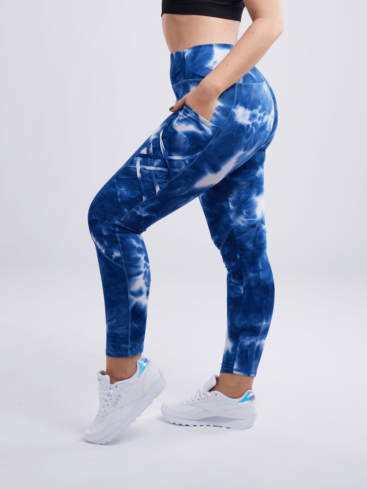 JupiterGear High-Waisted Criss-Cross Training Leggings with Hip Pockets