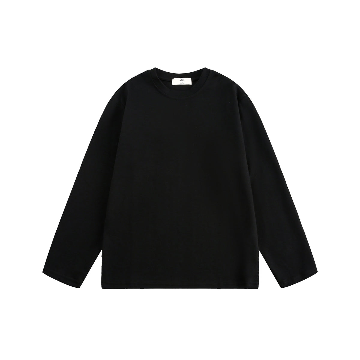 Color Loose Long Sleeve T-Shirt Unisex Crew Neck Top