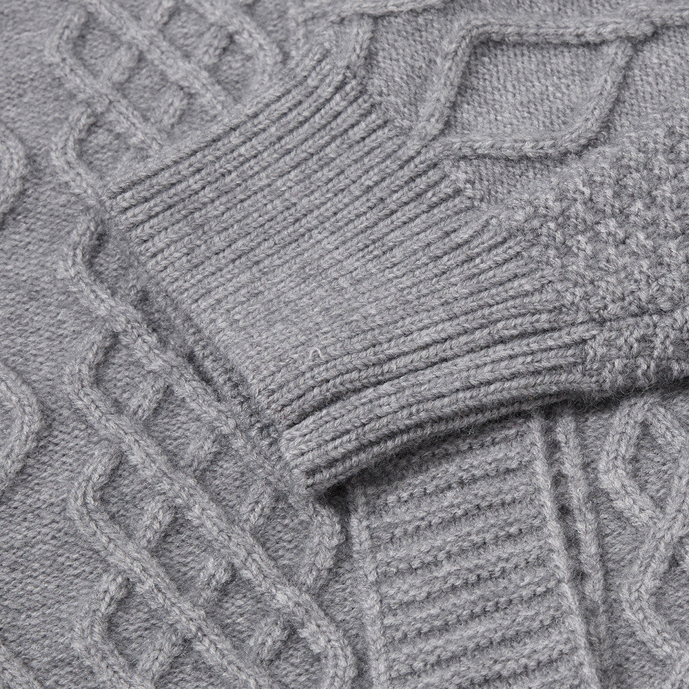 High neck knitted cardigan