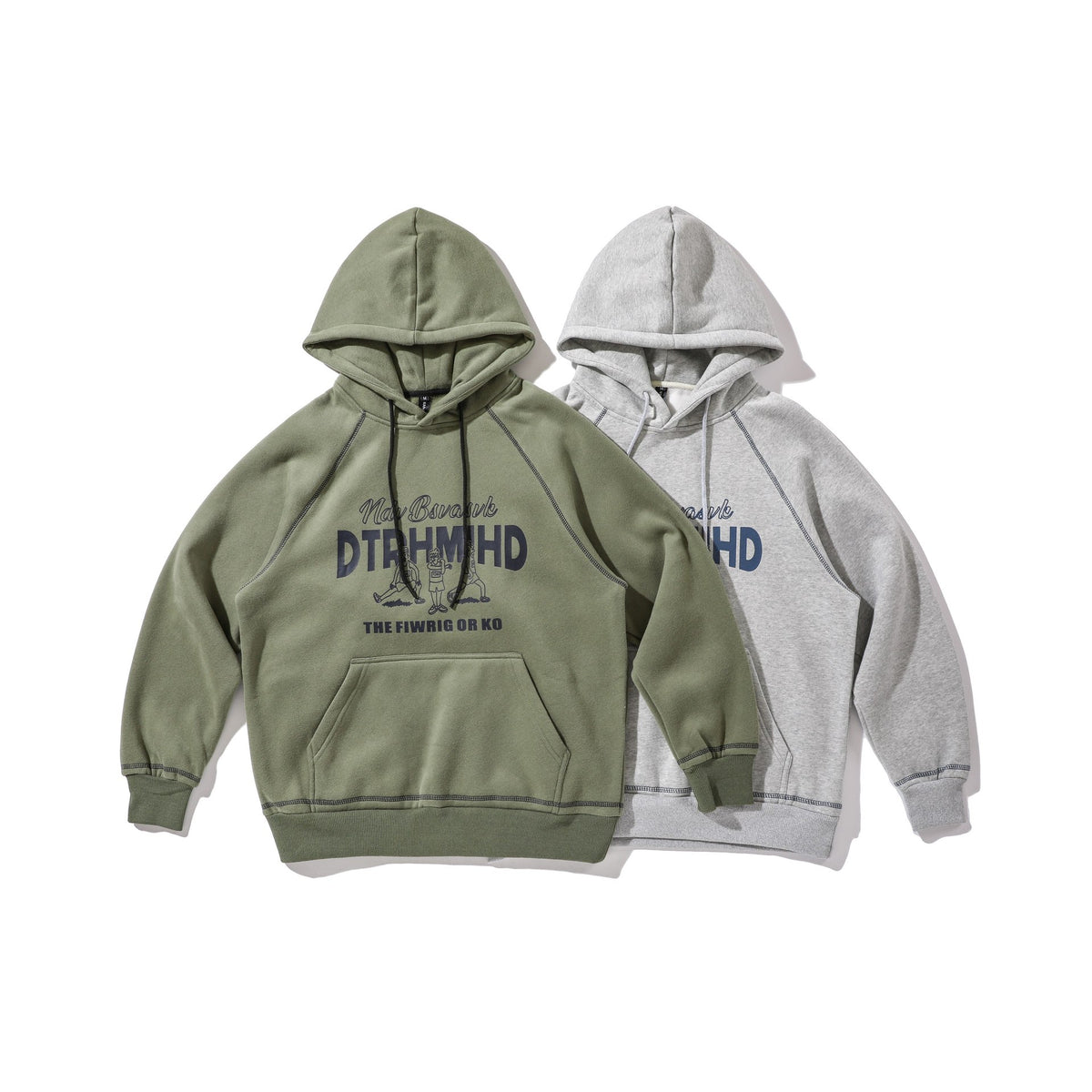 Fleece Hoodie with Print, Casual Couple Fashion Sweatshirt