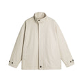 Casual Solid Color Loose Oversized Stand Collar Trench Coat Jacket for Men