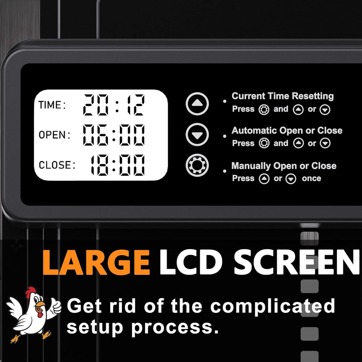 Automatic Chicken Coop Door Opener with Timer Control & Digital Accessories