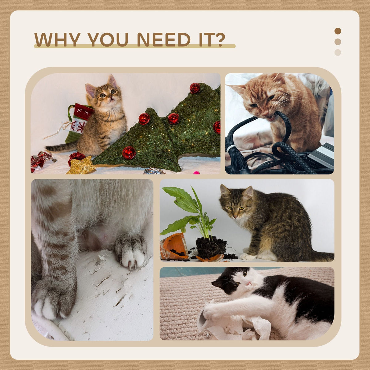 140cm Cat Tree for Indoor Cats with Plush Perch & Scratching Posts