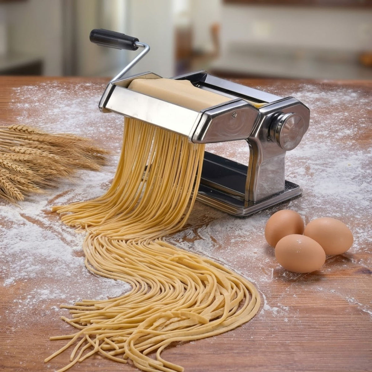 Hand Crank Pasta Maker Machine for Fresh Noodles