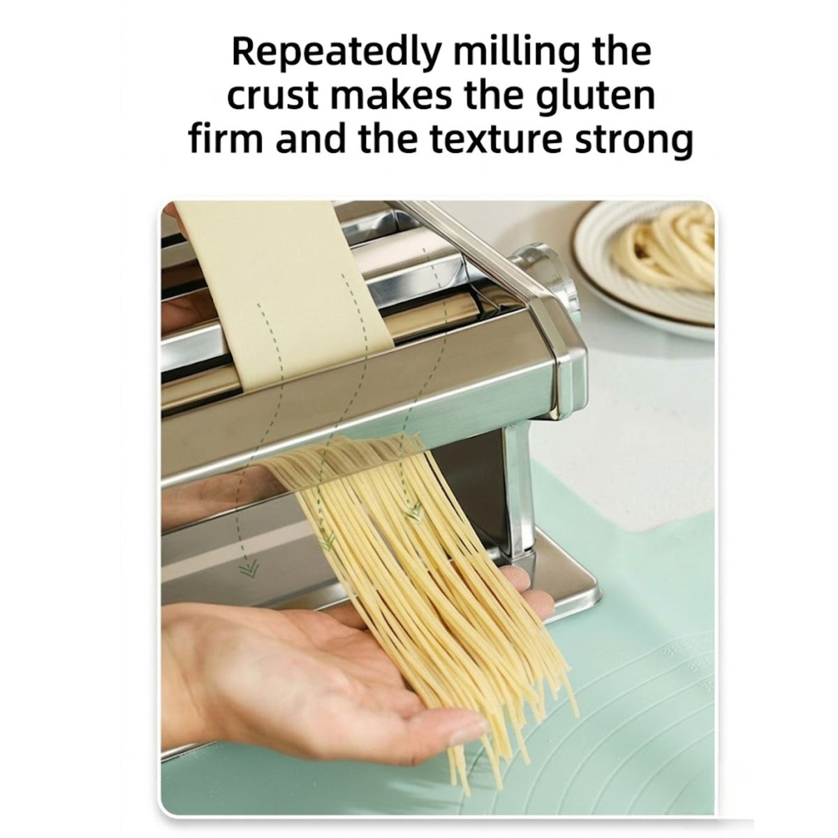 Hand Crank Pasta Maker Machine for Fresh Noodles