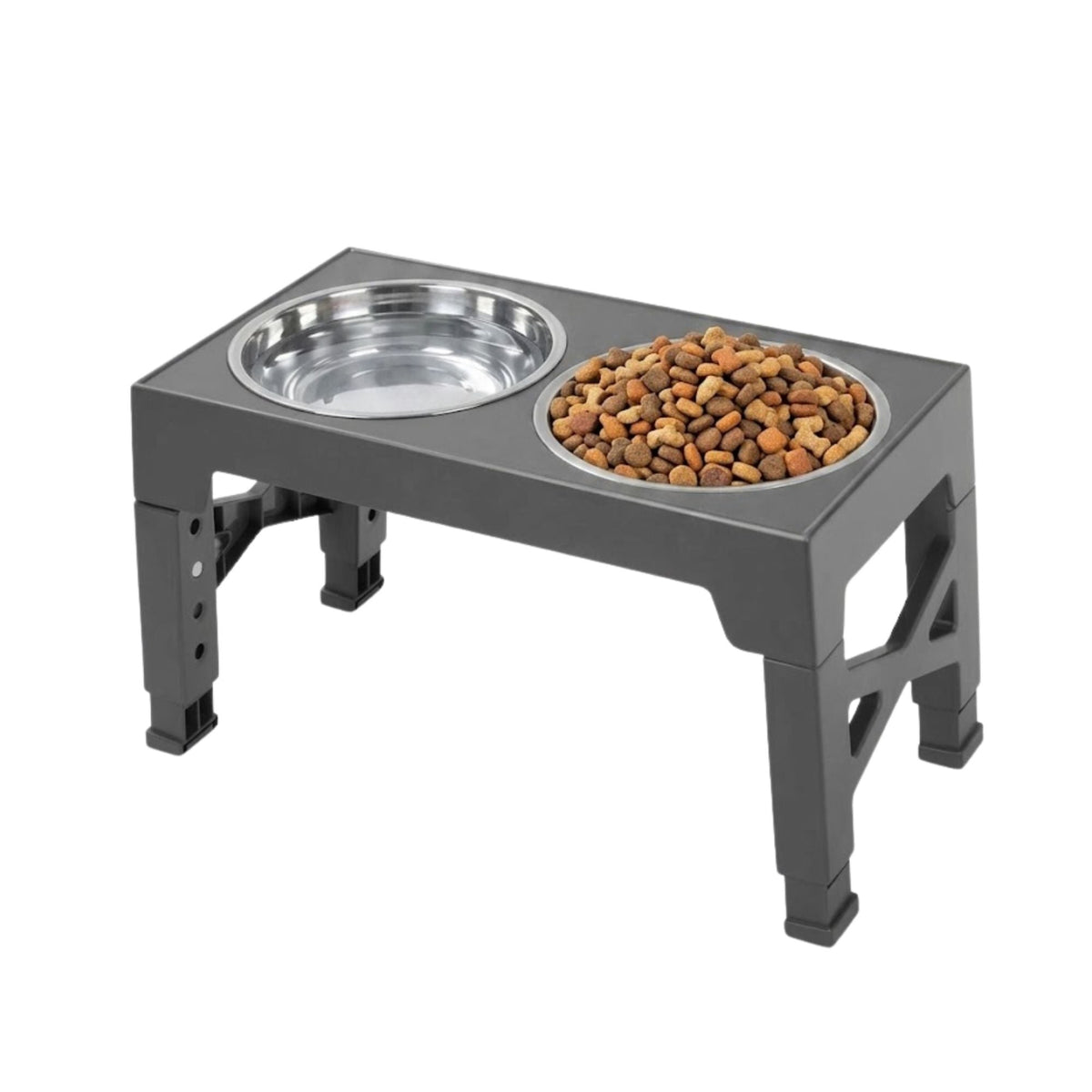 Raised Dog Bowl Stand Adjustable Height for All Dogs & Cats