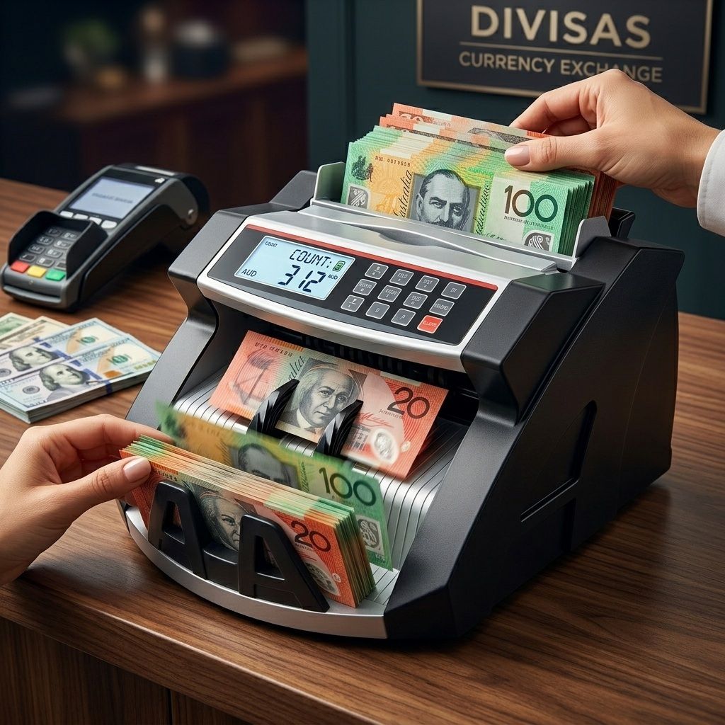 Money Counter Machine with Uv Detection for Aud Dollars