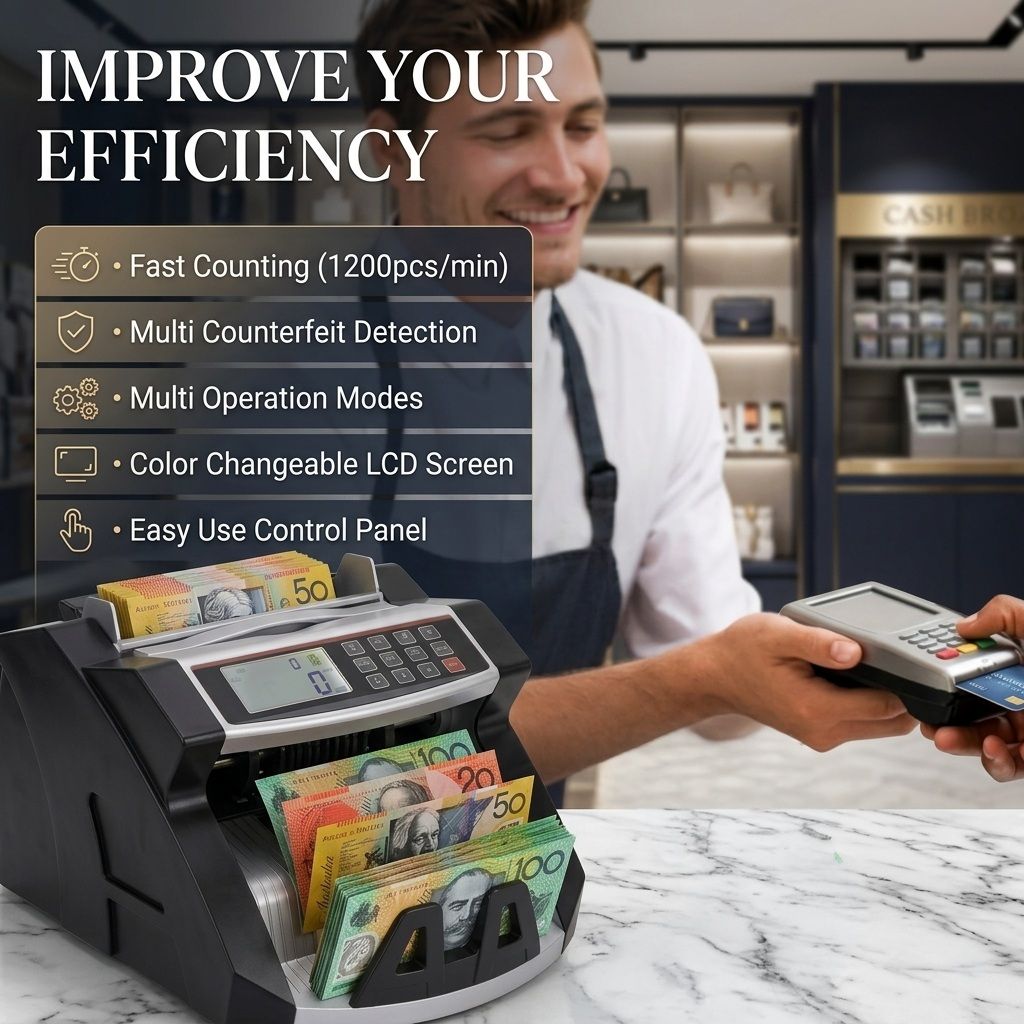 Money Counter Machine with Uv Detection for Aud Dollars
