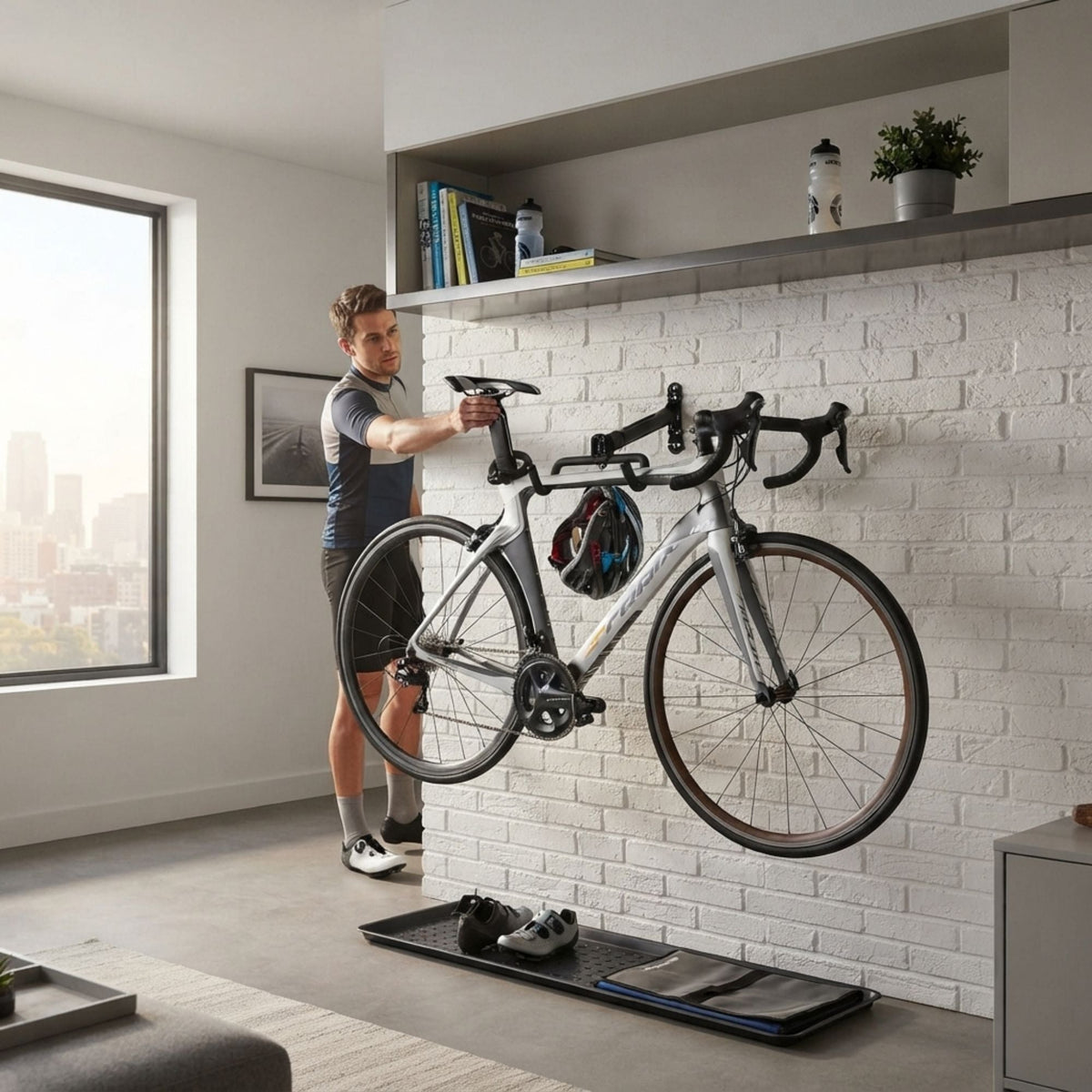 Adjustable Wall Mount Bike Rack for Garage Storage