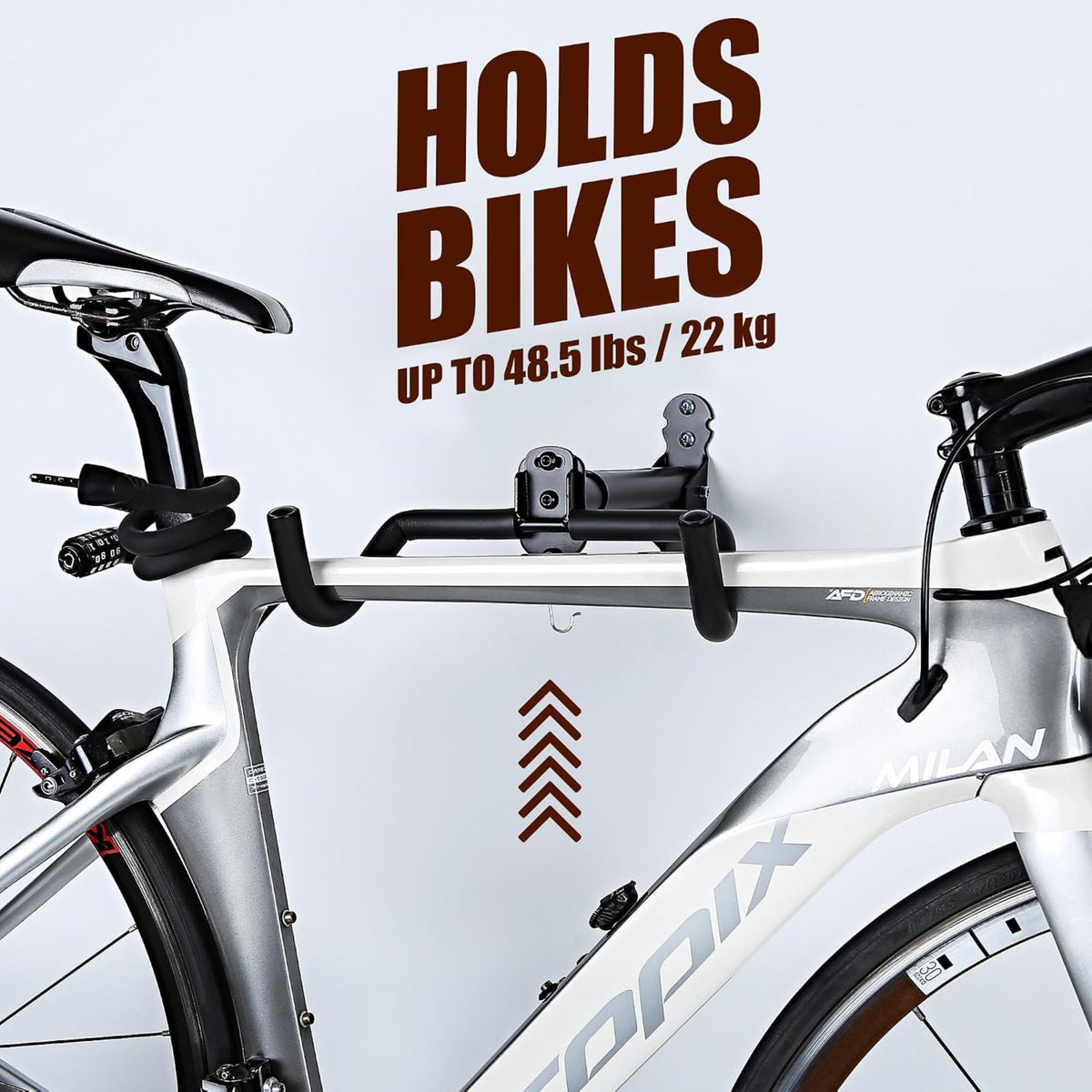 Adjustable Wall Mount Bike Rack for Garage Storage
