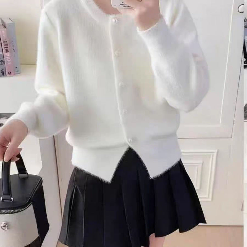 Chic Soft Knitted Cardigan for Women, Short Length, Elegant Lady-Style Outerwear