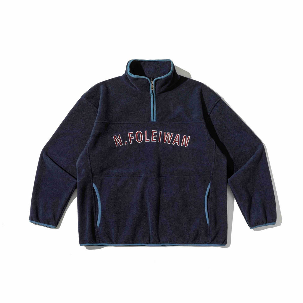 Letter Embroidery Long Sleeve Zipper Pocket Stand Collar Zipper Closure Hoodie Men