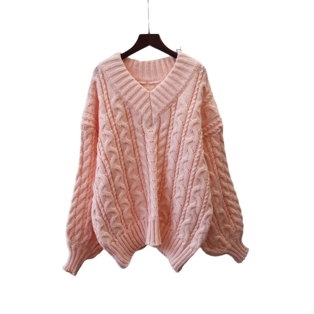 V-neck pullover sweater