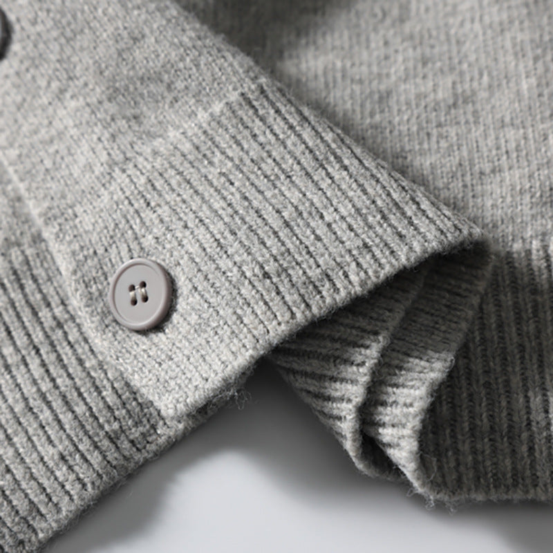 Men's loose cardigan sweater