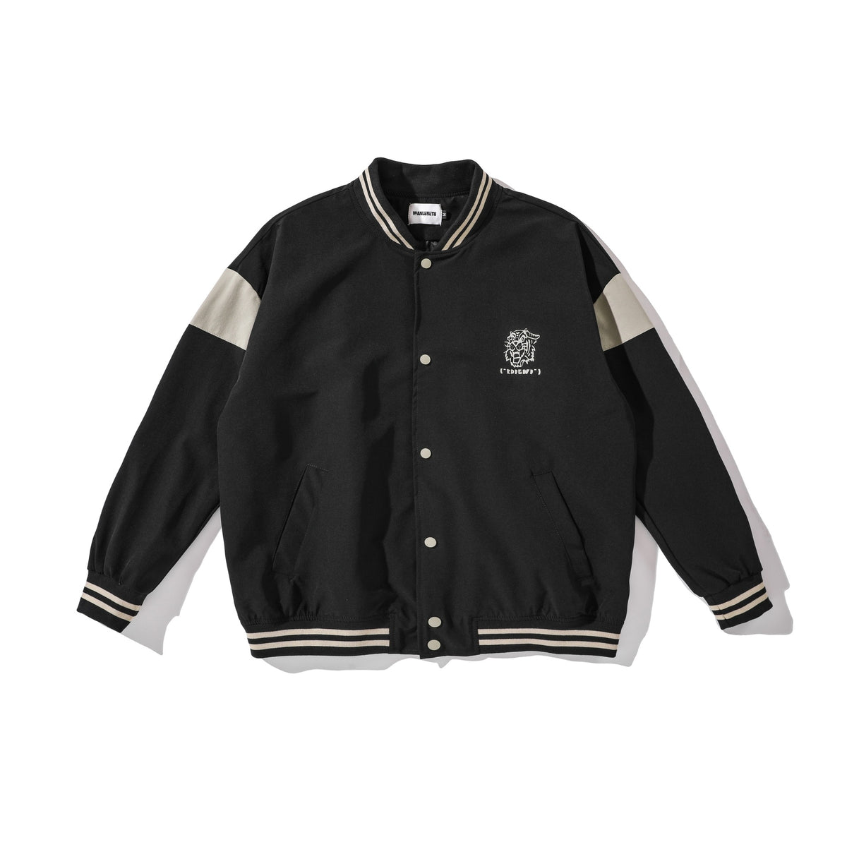 Loose Baseball Jacket for Men with Letter Print