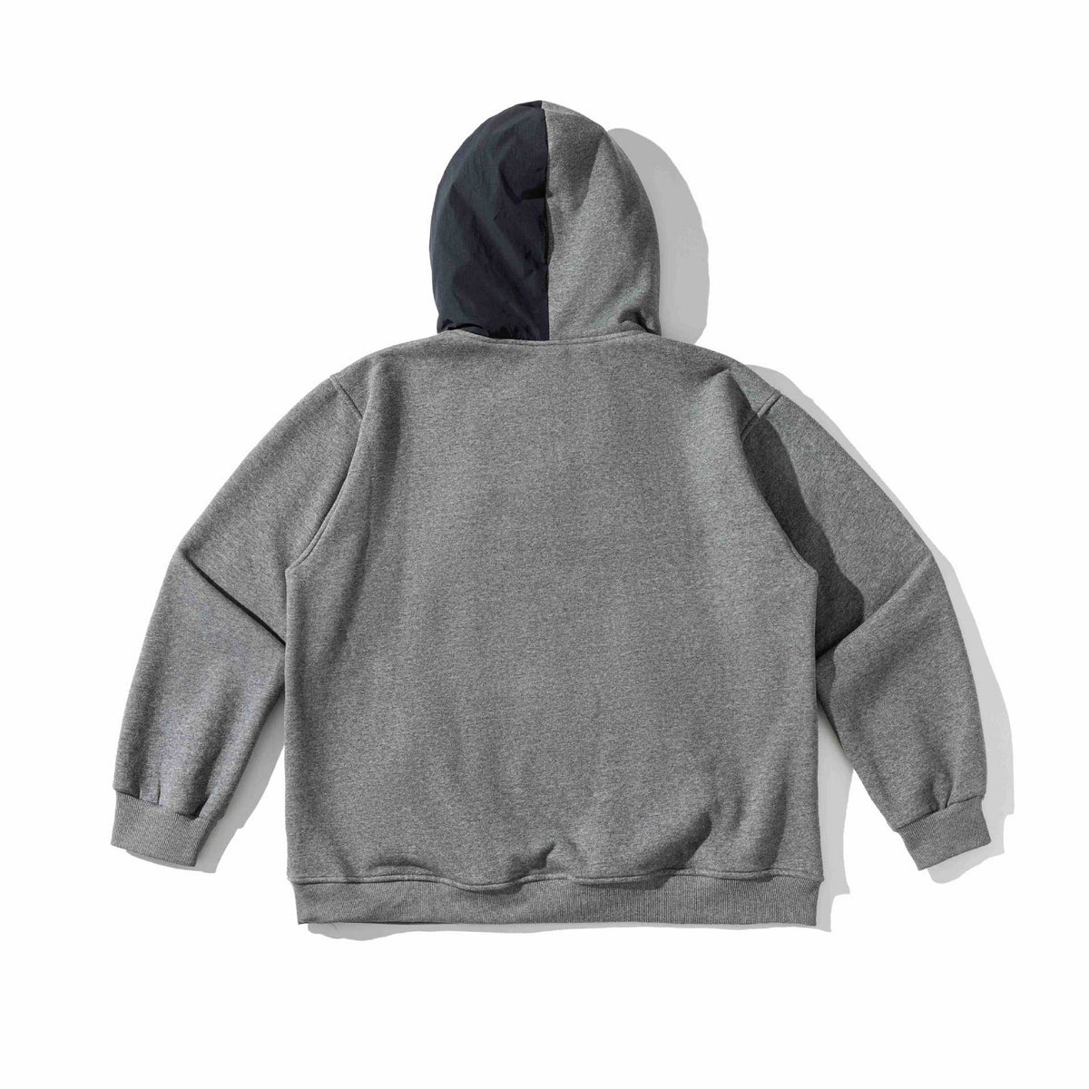 Retro Design Color-Block Spliced Double Hooded Long Sleeve Hoodie