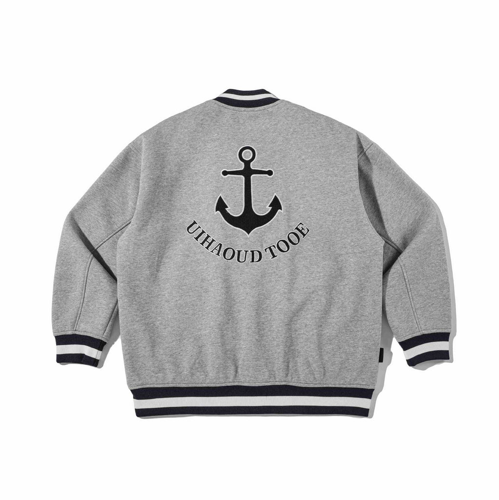 Embroidered Zipper  Lapel  Loose Fit  Men's Jacket