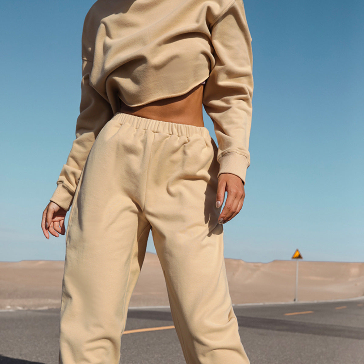Casual Loose Sporty Hoodie Set for Women, 2-Piece Comfortable Sweatshirt