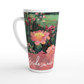 'Bridesmaid' 17oz White Ceramic Latte Mug | Bridal Collection with 'Pink Princess' Artwork by American Artist Barbara Cleary