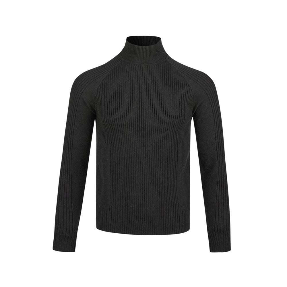 Long sleeved high neck knitted base shirt
