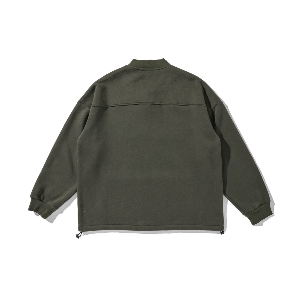 Letter Patch Embroidered Loose Unisex Fleece Hoodie