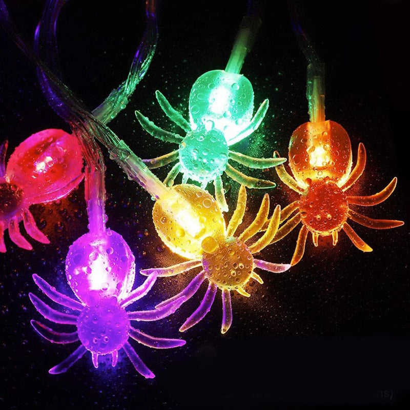 Halloween Party LED  Spider String Lights Christmas Outdoor Decoration Lights Ambient Colorful Lights