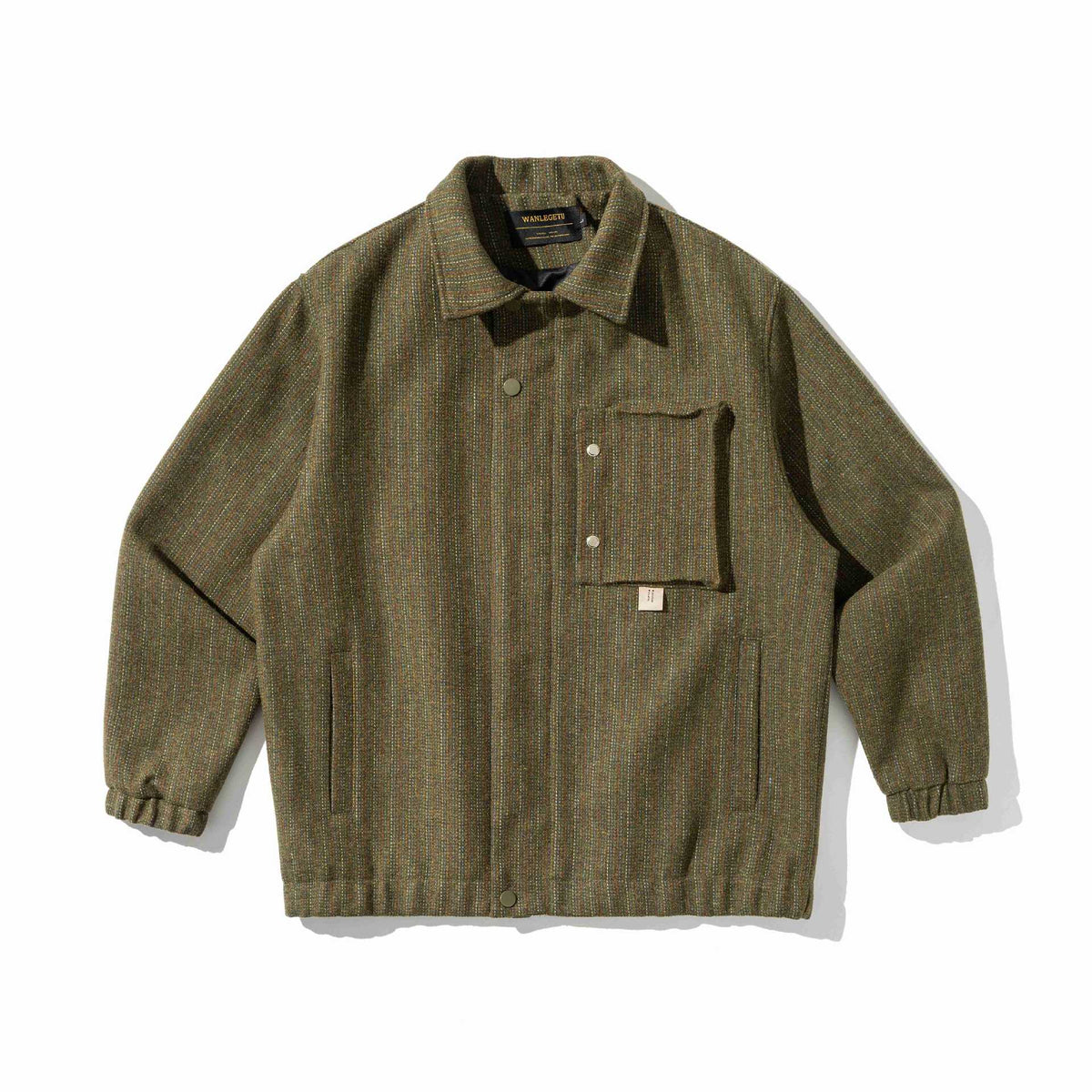 Vintage Workwear Jacket Textured Weave, Unisex Fashion Outerwear