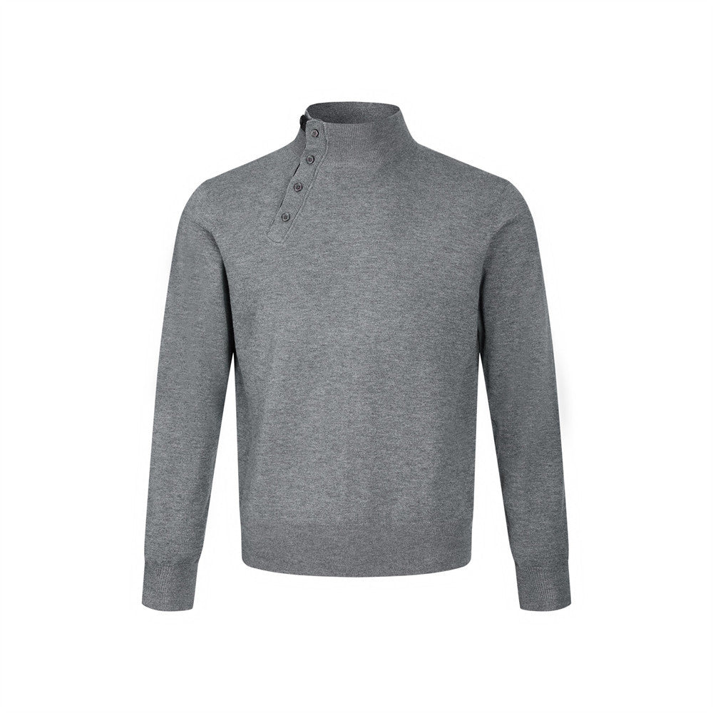 Solid color knitted base shirt