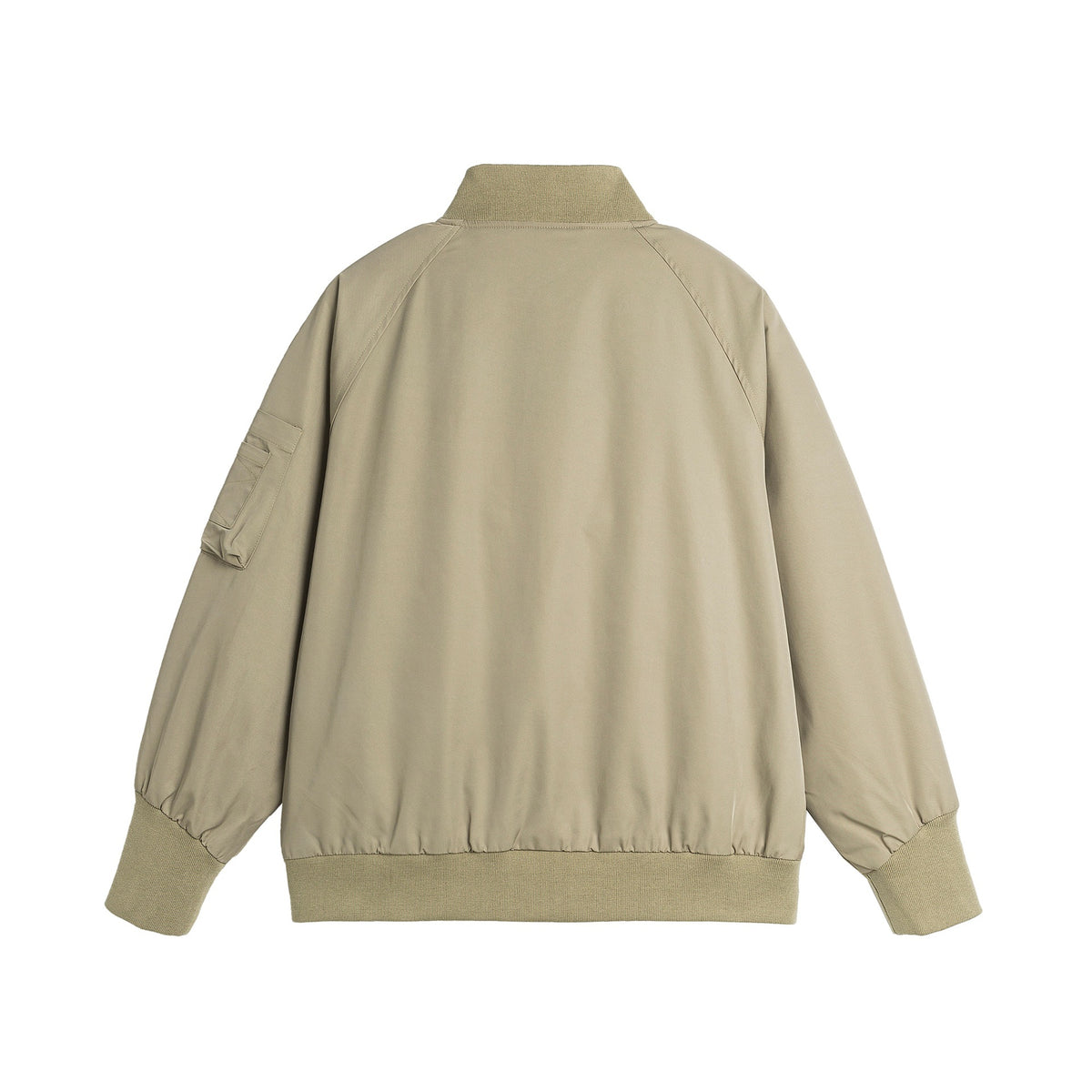 Simple Solid Color Loose Baseball Collar Flight Jacket for Men