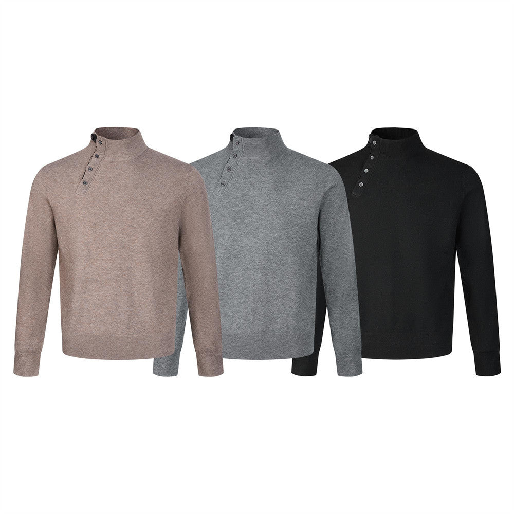 Solid color knitted base shirt