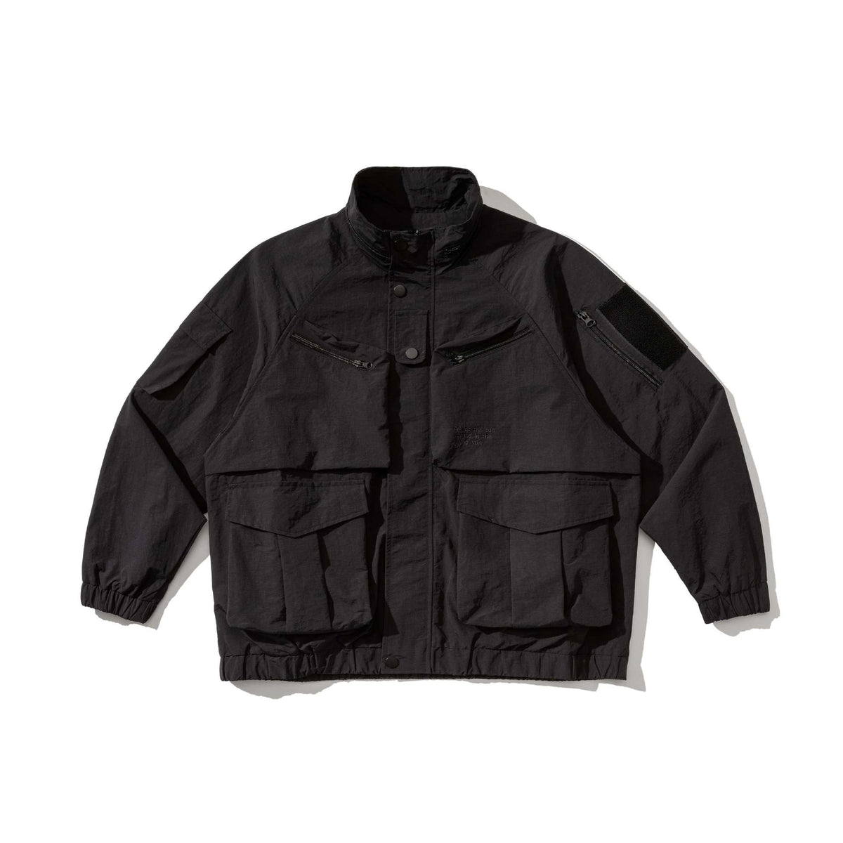 Outdoor functional windproof stand-up collar multi-pocket work jacket for men