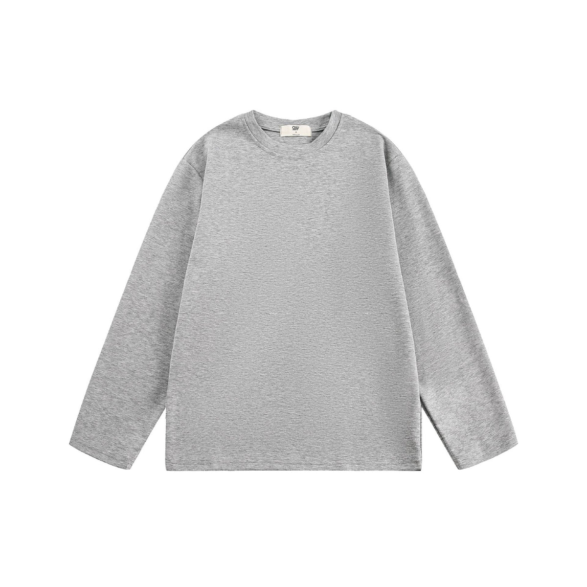 Color Loose Long Sleeve T-Shirt Unisex Crew Neck Top