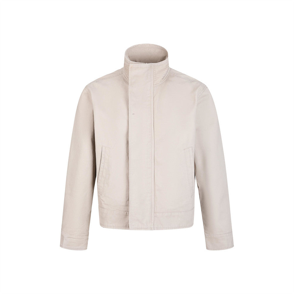 High neck short jacket
