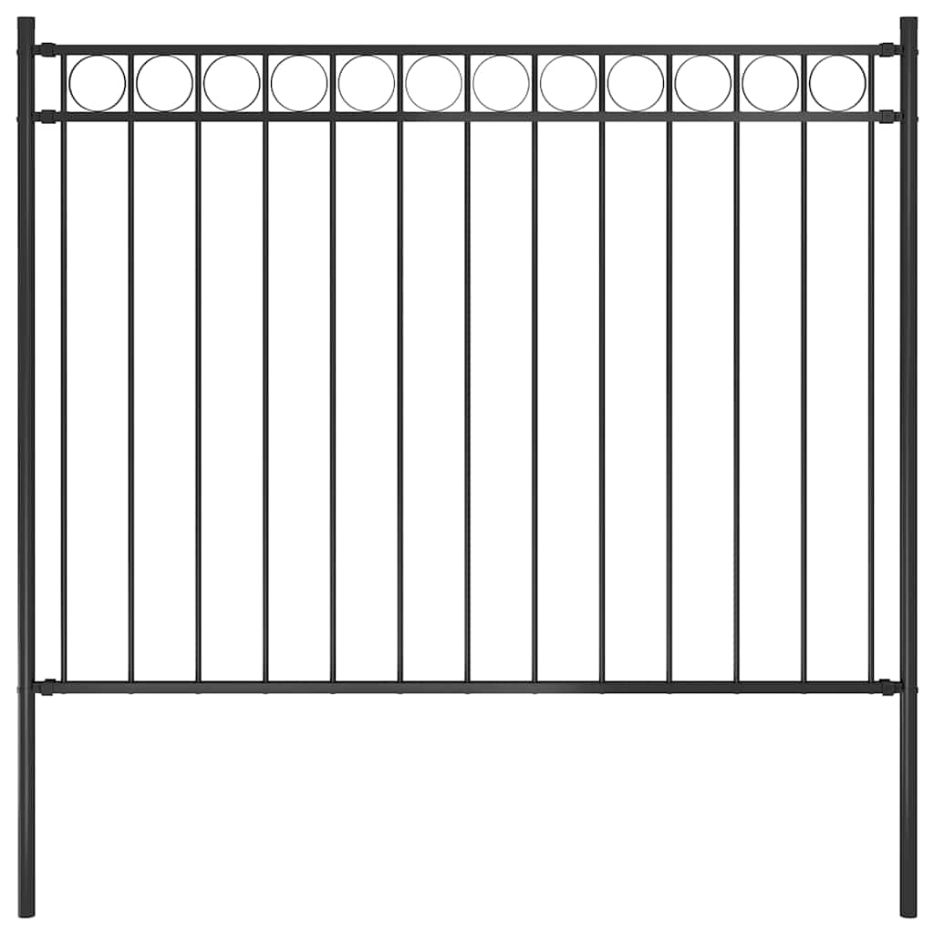 Vidaxl Garden fence steel 1.81x1 m black