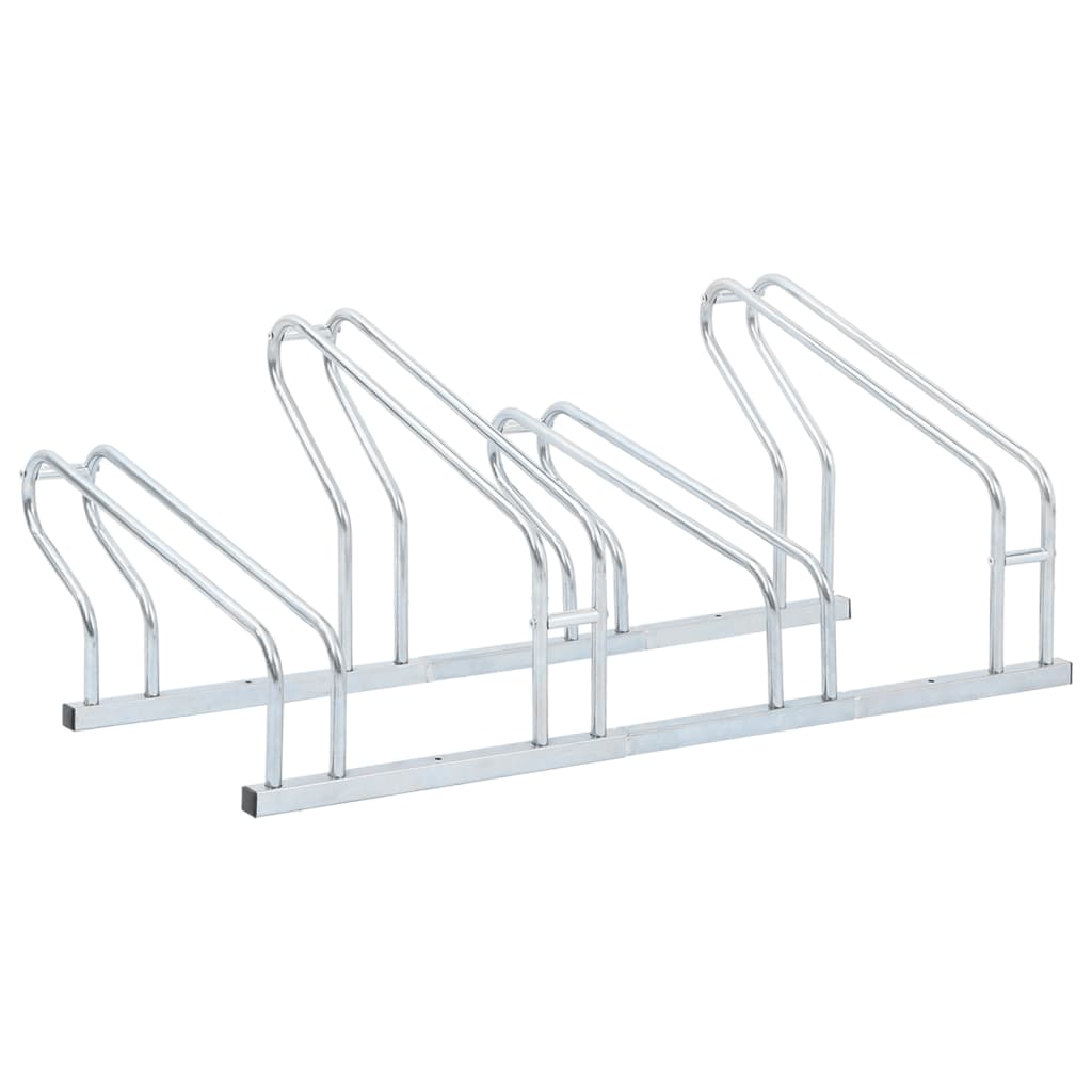VidaXL bicycle stand for 4 bicycles, free-standing galvanized steel