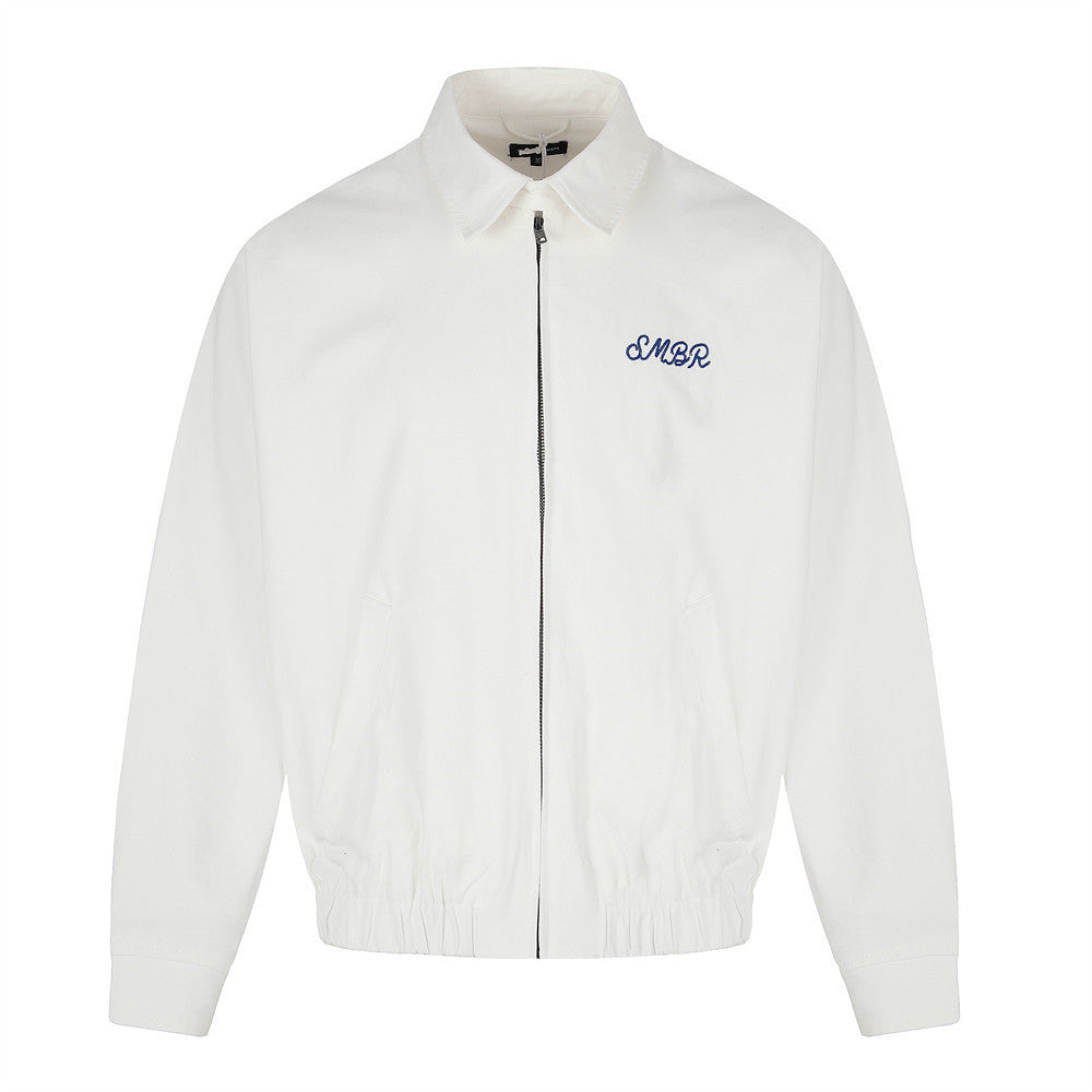 Animal ox letter embroidered lapel jacket jacket