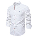 Spring And Summer New Fashion Business Shirt Men's Cotton And Linen Casual Japanese Fashion Solid Color Long Sleeve Shirt Men's Beautiful Size